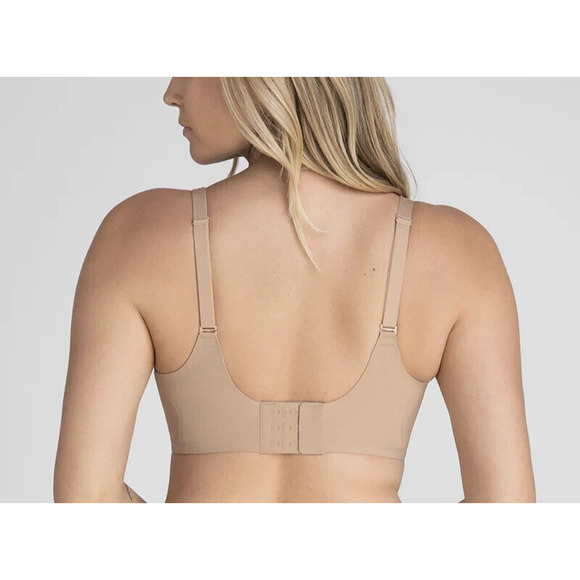 HoneyLove Crossover V-Neck Bra Wireless Adjustable Padded Tan Beige Plus Size 1X - Picture 7 of 12